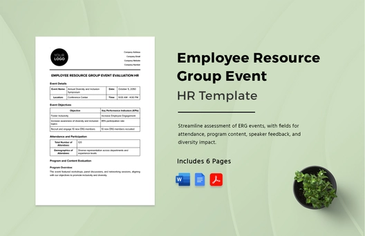 Employee Resource Group Event Evaluation HR Template