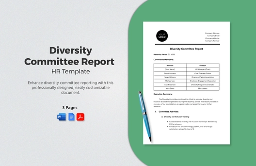 Diversity Committee Report HR Template