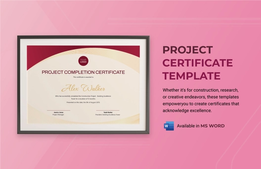 Project Certificate Template