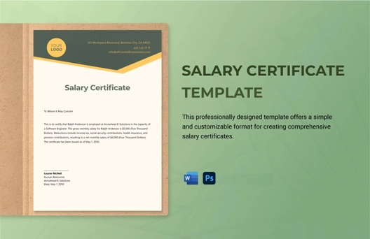 Salary Certificate Template