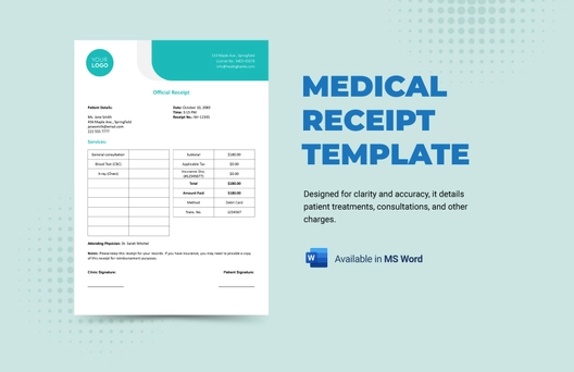 Medical Receipt Template