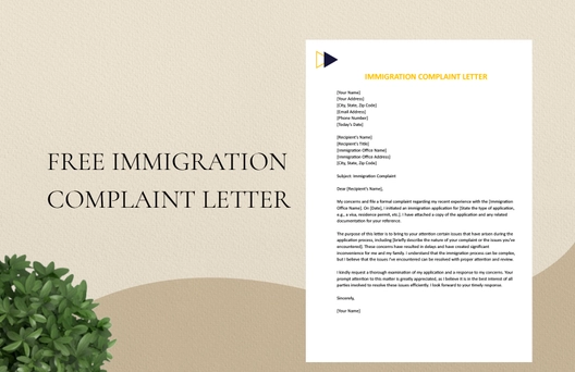 Immigration Complaint Letter