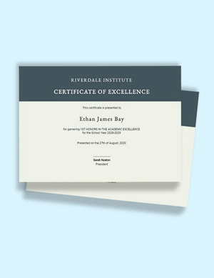 School Certificate Template School Certificate Template