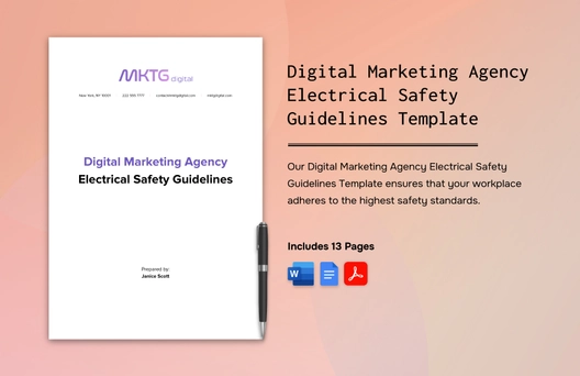 Digital Marketing Agency Electrical Safety Guidelines Template