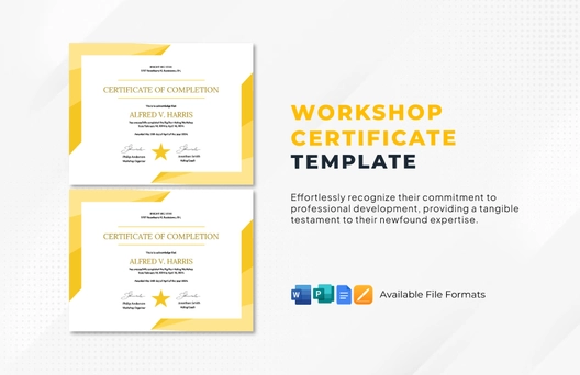 Workshop Certificate Template