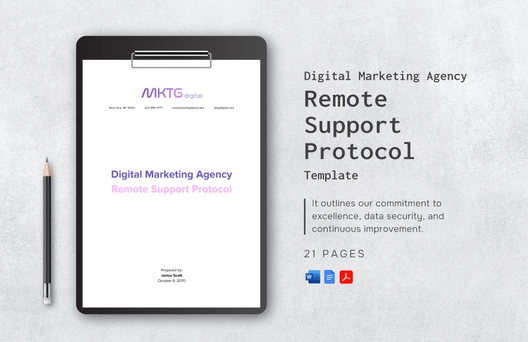 Digital Marketing Agency Remote Support Protocol Template