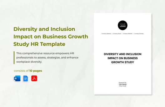 Diversity and Inclusion Impact on Business Growth Study HR Template