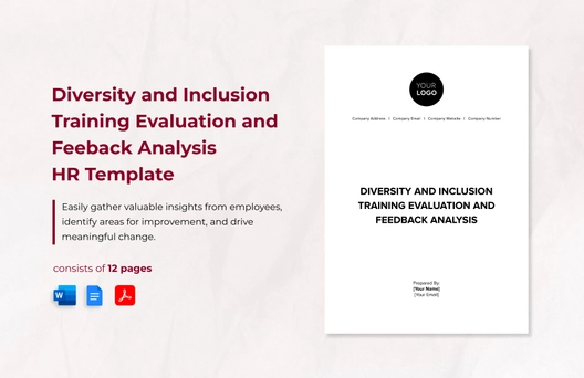 Diversity and Inclusion Training Evaluation and Feedback Analysis HR Template