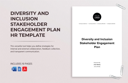 Diversity and Inclusion Stakeholder Engagement Plan HR Template