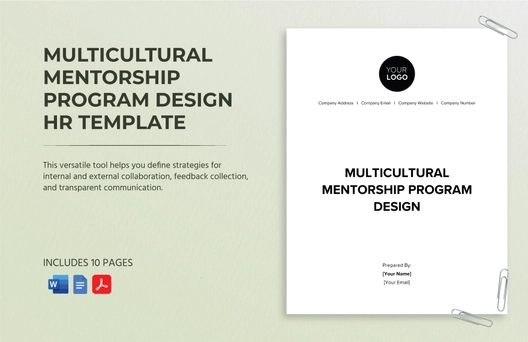 Multicultural Mentorship Program Design HR Template