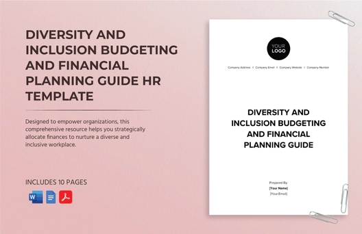 Diversity and Inclusion Budgeting and Financial Planning Guide HR Template