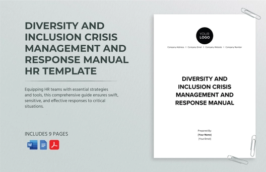 Diversity and Inclusion Crisis Management and Response Manual HR Template