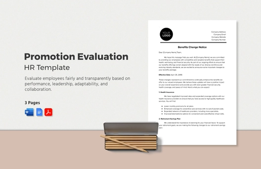 Promotion Evaluation HR Template