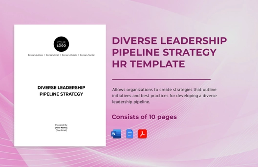 Diverse Leadership Pipeline Strategy HR Template