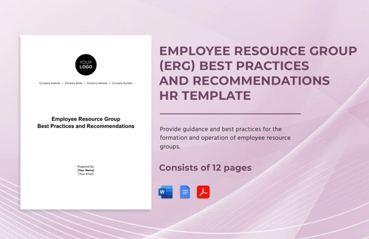 Employee Resource Group Best Practices and Recommendations HR Template