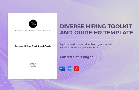 Diverse Hiring Toolkit and Guide HR Template