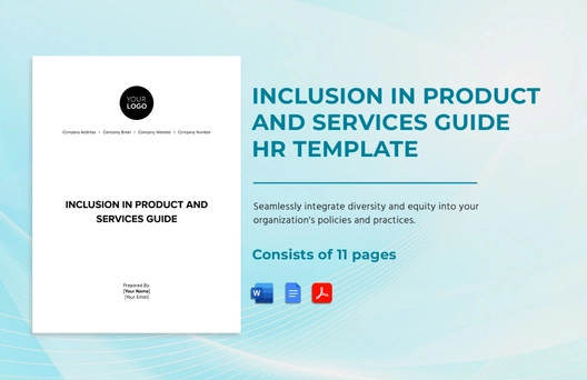 Inclusion in Product and Services Guide HR Template