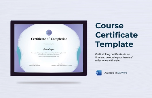 Course Certificate Template