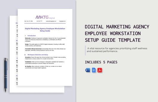 Digital Marketing Agency Employee Workstation Setup Guide Template