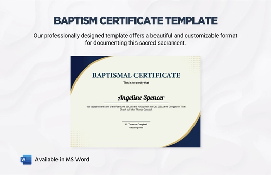 Baptism Certificate Template Baptism Certificate Template
