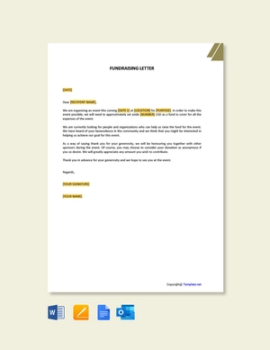 Sample Fundraising Letter