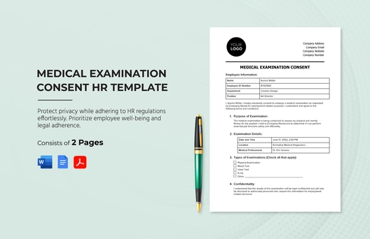 Medical Examination Consent HR Template Medical Examination Consent HR Template
