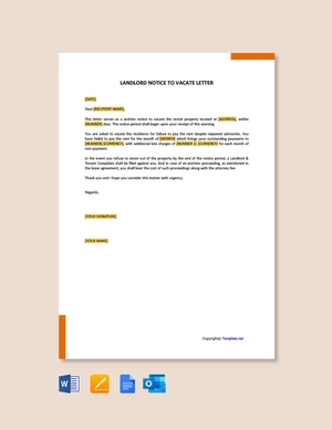 Landlord Notice To Vacate Letter