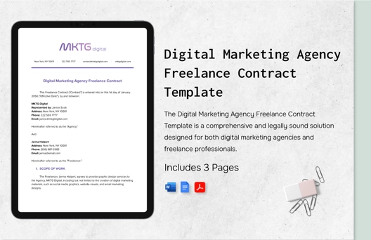 Digital Marketing Agency Freelance Contract Template