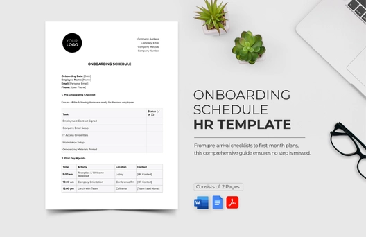 Onboarding Schedule HR Template Onboarding Schedule HR Template