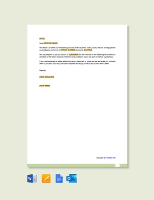 Business Purchase Offer Letter