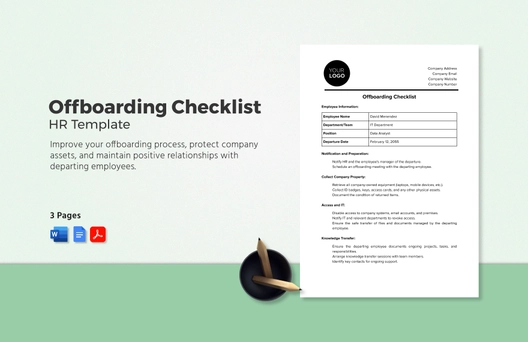 Offboarding Checklist HR Template Offboarding Checklist HR Template