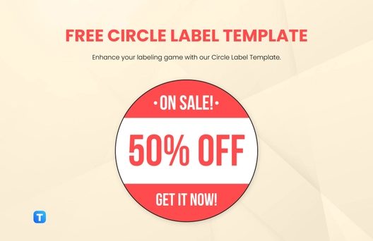 Free Circle Label Template to Edit Online