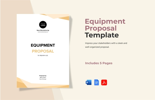 Equipment Proposal Template Equipment Proposal Template