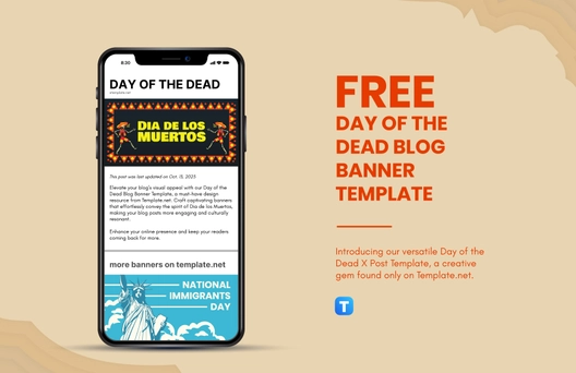 Free Day of the Dead Blog Banner Template to Edit Online