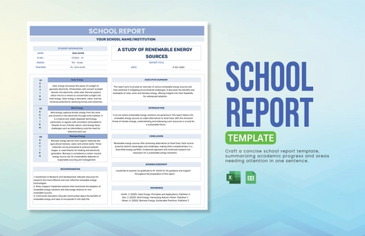 School Report Template School Report Template