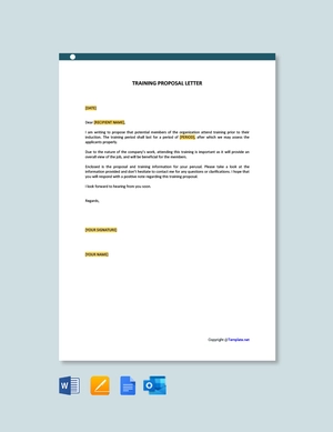 Training Proposal Letter Training Proposal Letter
