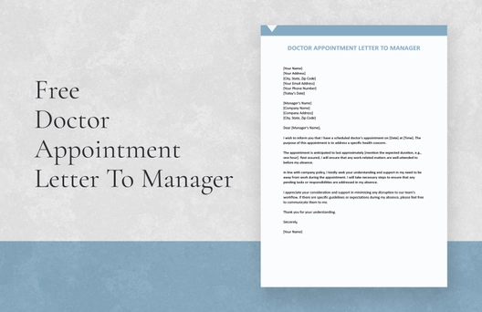 Doctor Appointment Letter To Manager