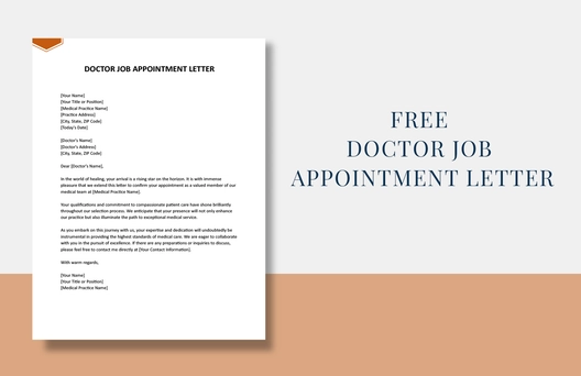 Doctor Job Appointment Letter