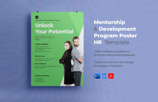 Mentorship and Development Program Poster HR Template