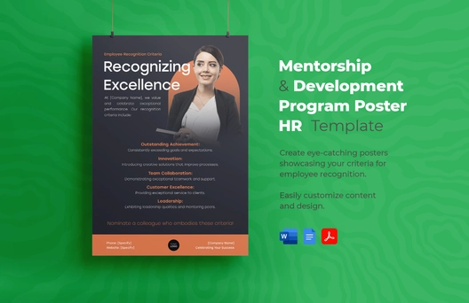 Employee Recognition Criteria Poster HR Template
