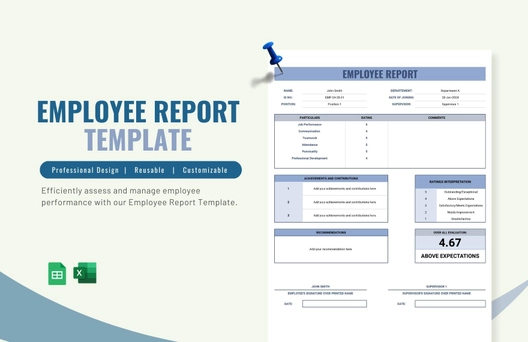 Employee Report Template