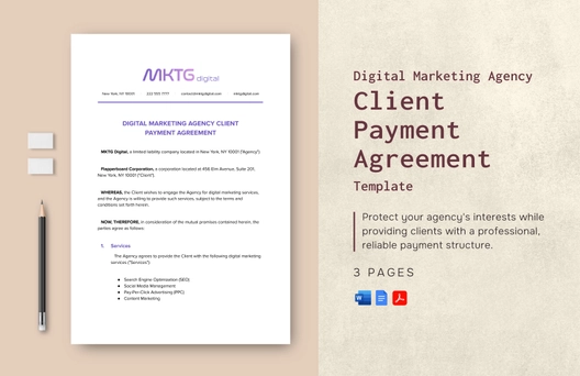 Digital Marketing Agency Client Payment Agreement Template
