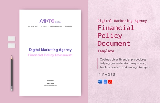 Digital Marketing Agency Financial Policy Document Template