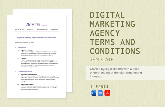 Digital Marketing Agency Terms and Conditions Template