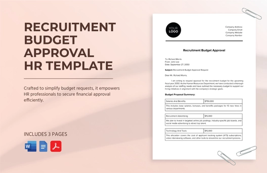 Recruitment Budget Approval HR Template