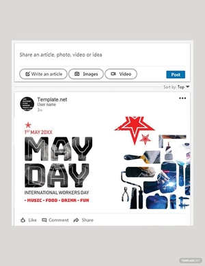 May Day LinkedIn Post Template