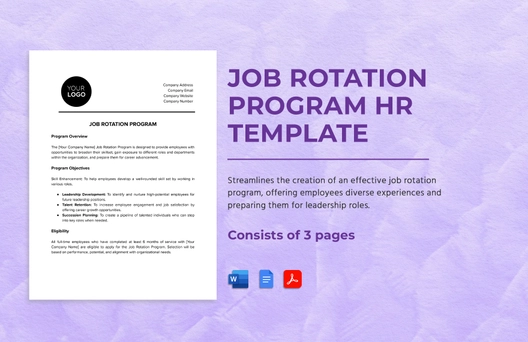 Job Rotation Program HR Template Job Rotation Program HR Template