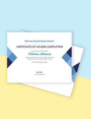 Course Certificate Template