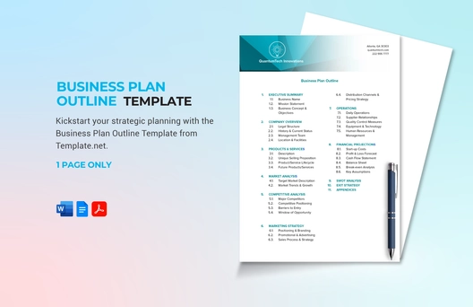 Business Plan Outline Template Business Plan Outline Template