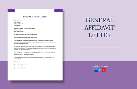 General Affidavit Letter